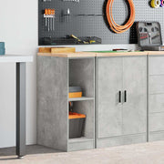 Vidaxl garagekast 30x51x85 cm massief grenenhout betongrijs - afbeelding 3