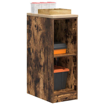 Vidaxl garagekast 30x51x85 cm massief grenenhout gerookt eiken