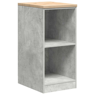 Vidaxl garagekast 40x51x85 cm massief grenenhout betongrijs