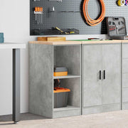 Vidaxl garagekast 40x51x85 cm massief grenenhout betongrijs - afbeelding 3
