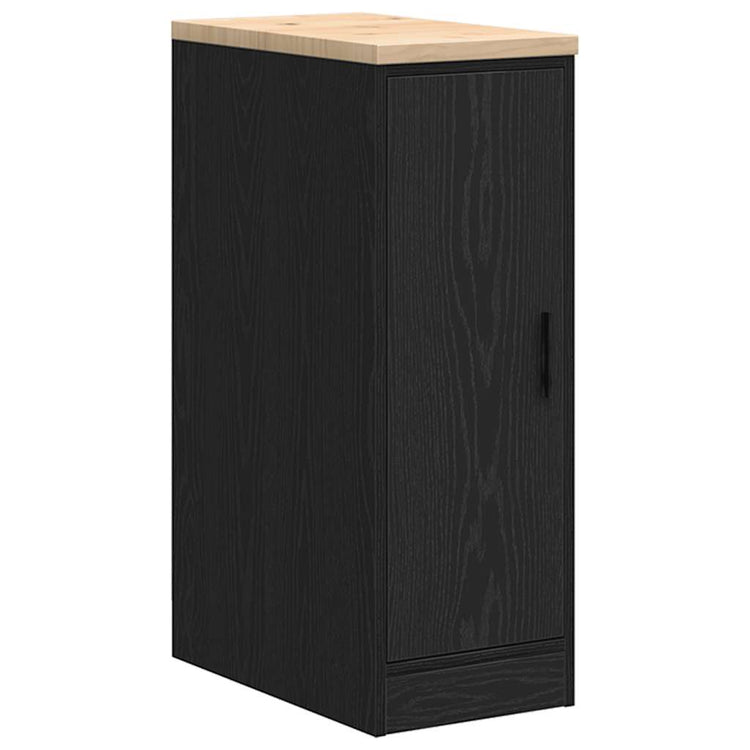 Vidaxl garagekast 30x51x85 cm massief grenenhout zwart