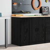 Vidaxl garagekast 30x51x85 cm massief grenenhout zwart