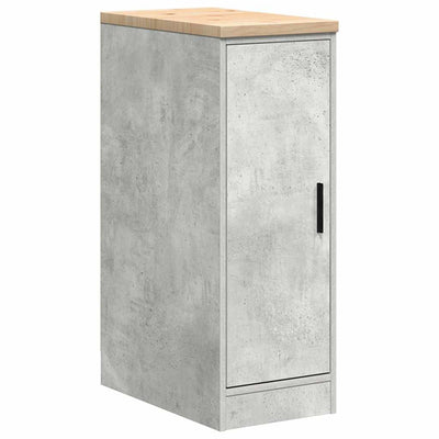 Vidaxl garagekast 30x51x85 cm massief grenenhout betongrijs