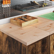 Vidaxl garagekast 30x51x85 cm massief grenenhout gerookt eiken - afbeelding 3
