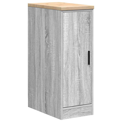 Vidaxl garagekast 30x51x85 cm massief grenenhout grijs sonoma