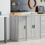 Vidaxl garagekast 30x51x85 cm massief grenenhout grijs sonoma - afbeelding 1