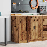 Vidaxl garagekast 30x51x85 cm massief grenenhout oud hout - afbeelding 1