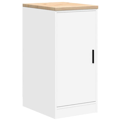 Vidaxl garagekast 40x51x85 cm massief grenenhout wit