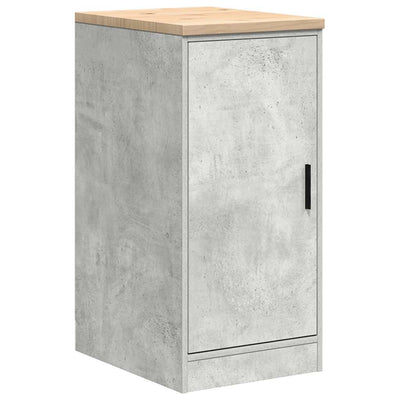 Vidaxl garagekast 40x51x85 cm massief grenenhout betongrijs