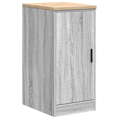 Vidaxl garagekast 40x51x85 cm massief grenenhout grijs sonoma