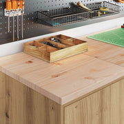 Vidaxl garagekast 40x51x85 cm massief grenenhout artisan eikenkleurig - afbeelding 3