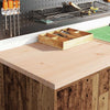 Vidaxl garagekast 60x51x85 cm massief grenenhout oud hout