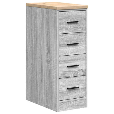 Vidaxl garagekast 30x51x85 cm massief grenenhout grijs sonoma