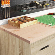 Vidaxl garagekast 40x51x85 cm massief grenenhout sonoma eikenkleurig - afbeelding 3