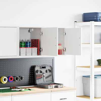 Vidaxl garagewandkasten 2 st spaanplaat wit