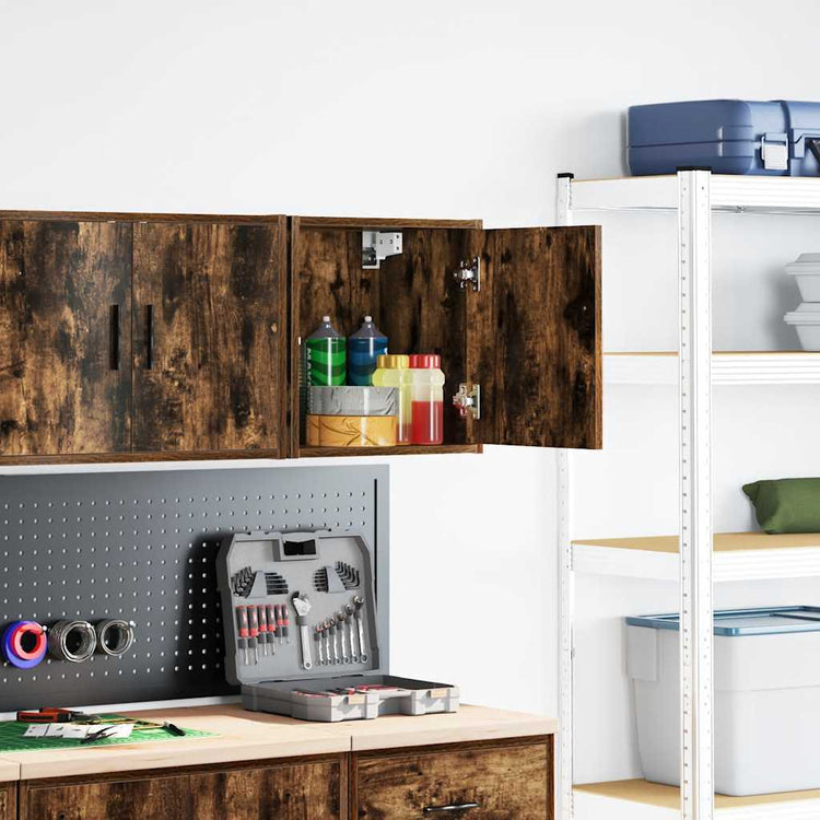 Vidaxl garagewandkast bewerkt hout gerookt eiken