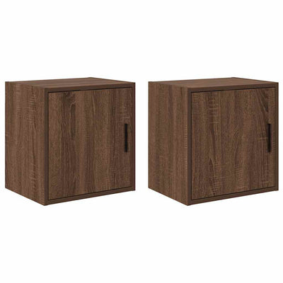 Vidaxl garagewandkasten 2 st spaanplaat bruin eiken