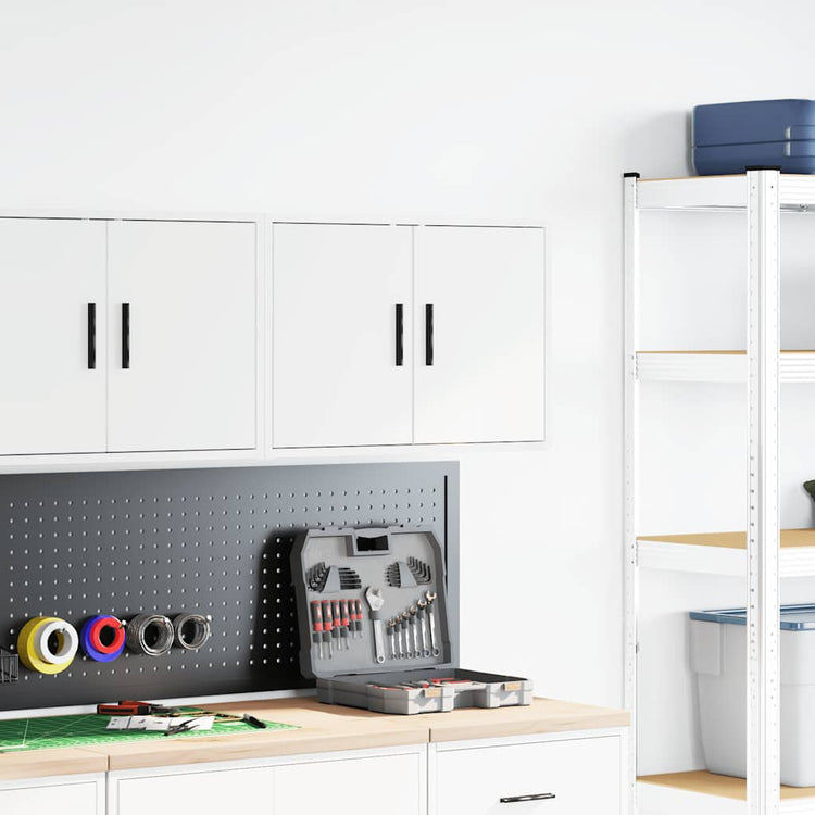 Vidaxl garagewandkast bewerkt hout wit