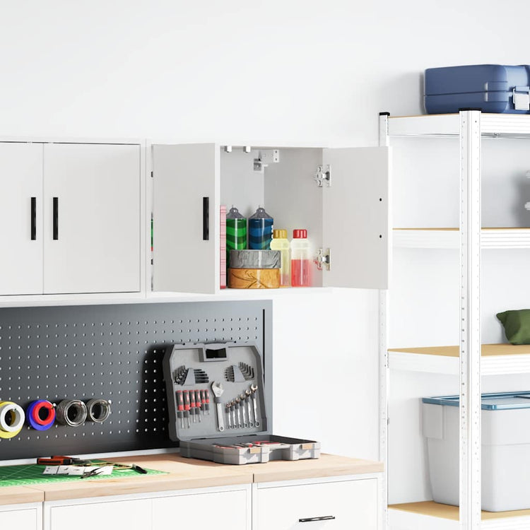 Vidaxl garagewandkast bewerkt hout wit