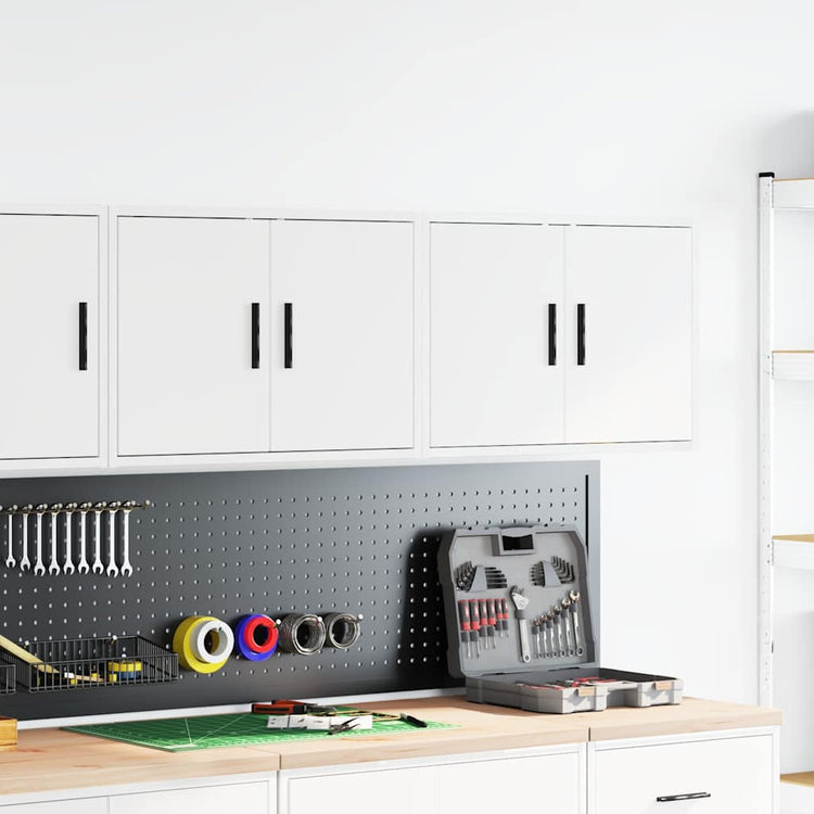 Vidaxl garagewandkasten 2 st spaanplaat wit