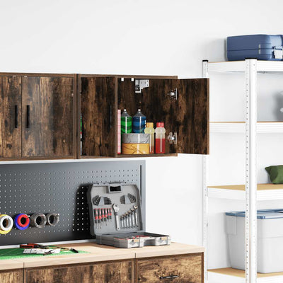 Vidaxl garagewandkast bewerkt hout gerookt eiken
