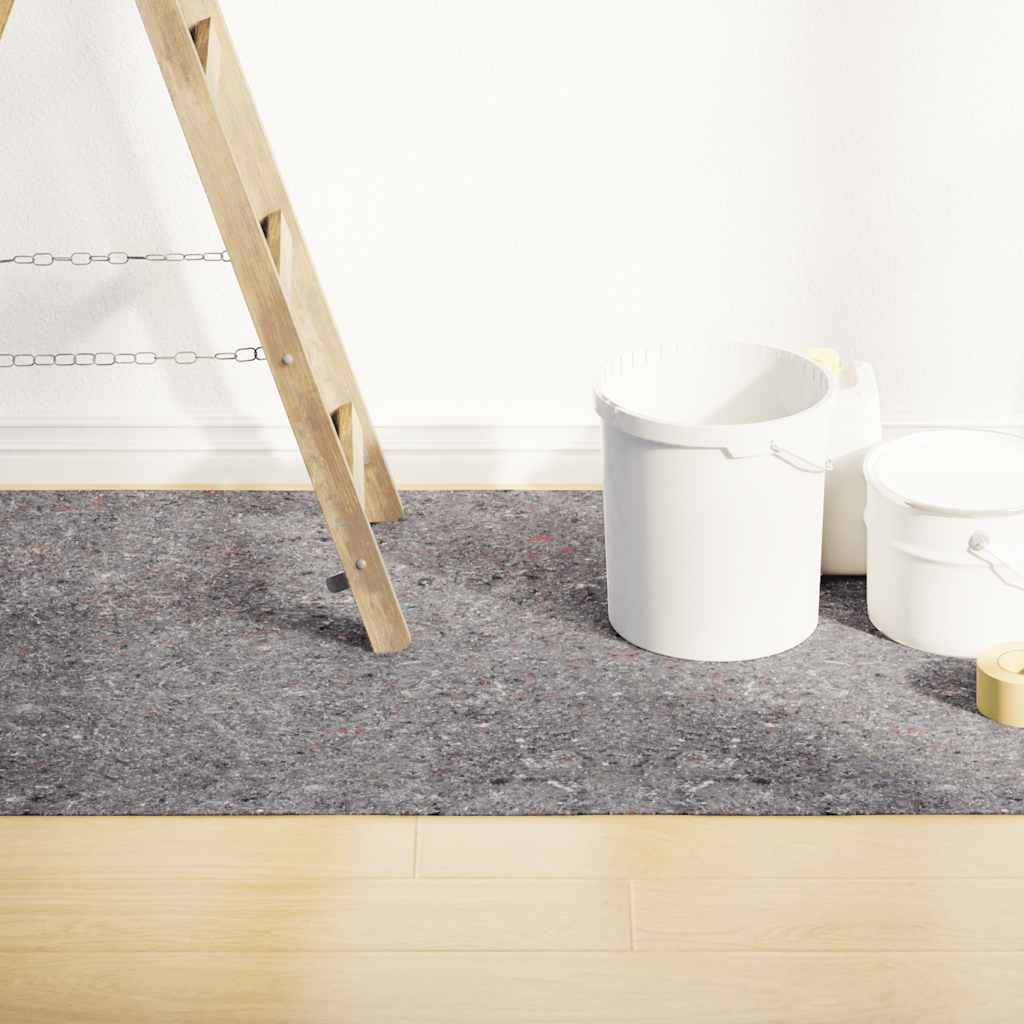 Vidaxl schildersvlies anti-slip 10 m 220 g m² grijs
