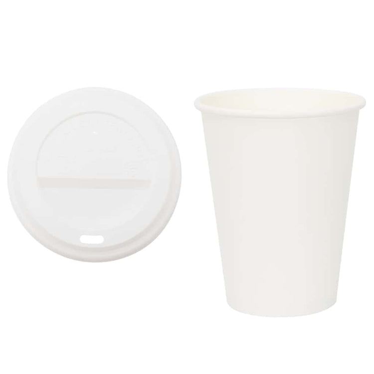 Vidaxl papieren koffiekopjes met deksel 1000 st 12oz 300 ml