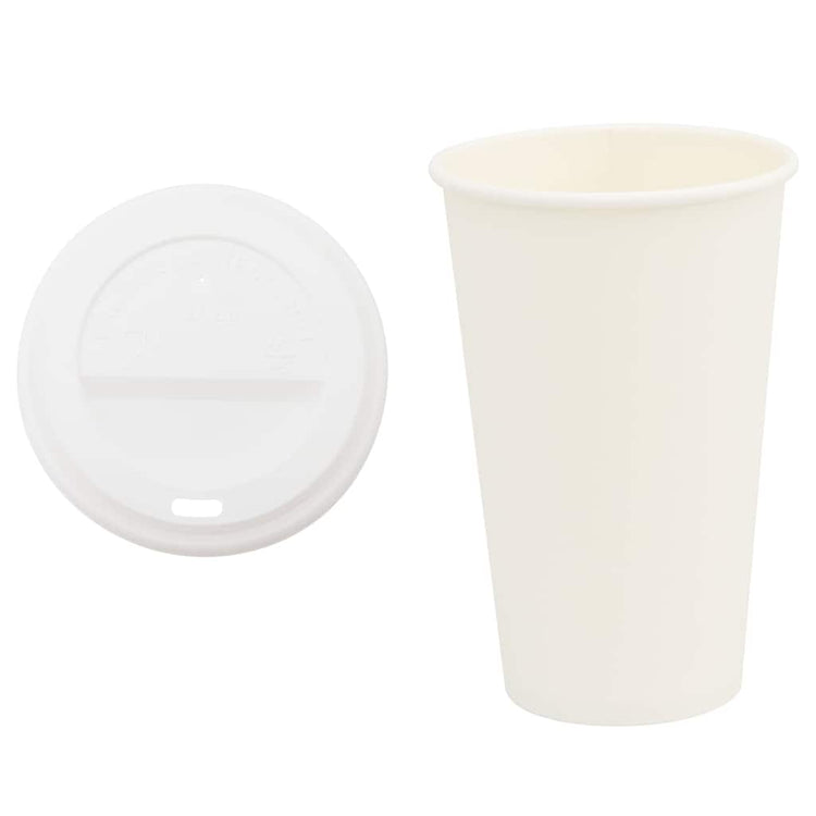 Vidaxl papieren koffiekopjes met deksel 1000 st 16oz 400 ml