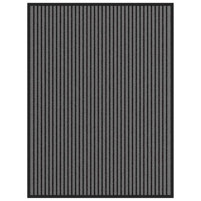 Vidaxl deurmat 90x120 cm gestreept zwart en grijs
