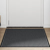 Vidaxl deurmat 90x120 cm gestreept zwart en grijs