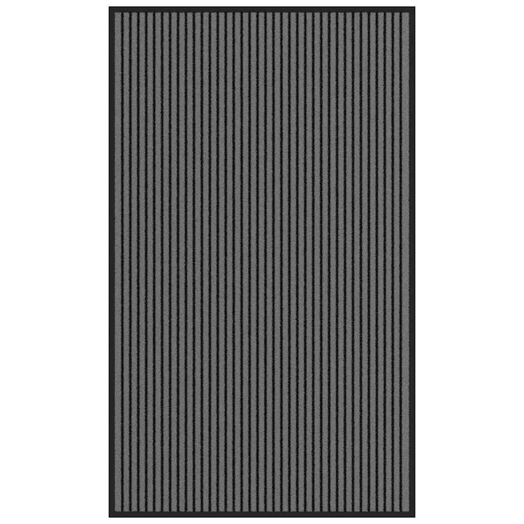 Vidaxl deurmat 90x150 cm gestreept 90x150 cm zwart en grijs