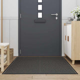 Vidaxl deurmat 115x200 cm streep zwart en grijs - afbeelding 2
