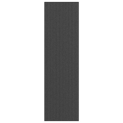 Vidaxl deurmat 115x400 cm gestreept 115x400 cm zwart en grijs