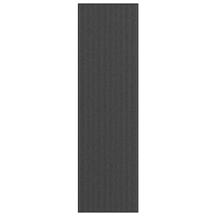 Vidaxl deurmat 115x400 cm gestreept 115x400 cm zwart en grijs