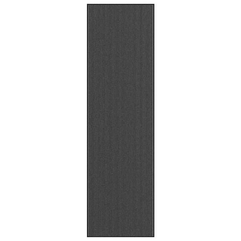 Vidaxl deurmat 115x400 cm gestreept 115x400 cm zwart en grijs