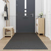 Vidaxl deurmat 115x400 cm gestreept 115x400 cm zwart en grijs