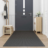Vidaxl deurmat 115x400 cm gestreept 115x400 cm zwart en grijs - afbeelding 2