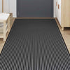 Vidaxl deurmat 115x400 cm gestreept 115x400 cm zwart en grijs