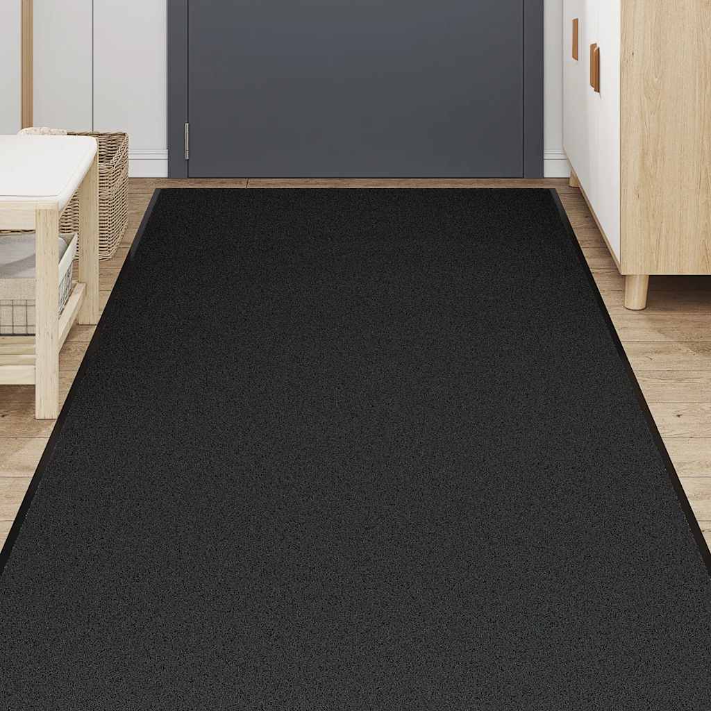 Vidaxl deurmat 115x500 cm zwart
