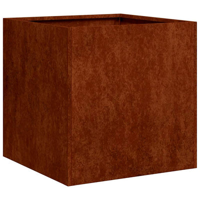 Vidaxl plantenbak roestig 40x40x40 cm weervast staal