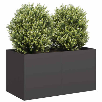 Vidaxl plantenbak 80x40x40 cm koudgewalst staal zwart