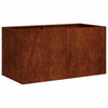 Vidaxl plantenbak roestig 80x40x40 cm weervast staal