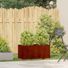 Vidaxl plantenbak roestig 80x40x40 cm weervast staal