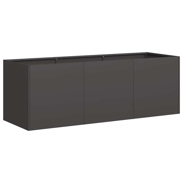 Vidaxl plantenbak zwart 120x40x40 cm koudgewalst staal