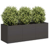 Vidaxl plantenbak zwart 120x40x40 cm koudgewalst staal