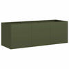 Vidaxl plantenbak 120x40x40 cm koudgewalst staal olijfgroen