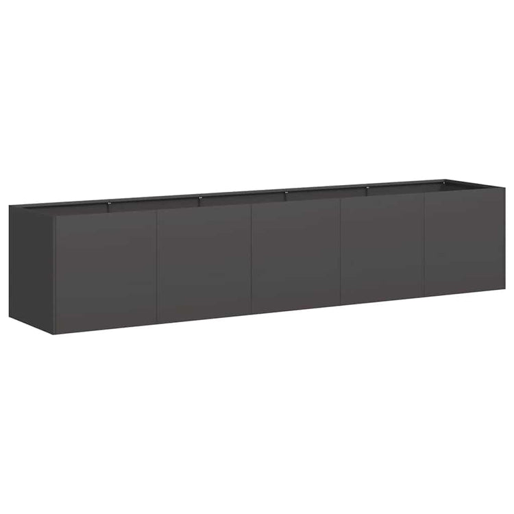 Vidaxl plantenbak zwart 200x40x40 cm koudgewalst staal