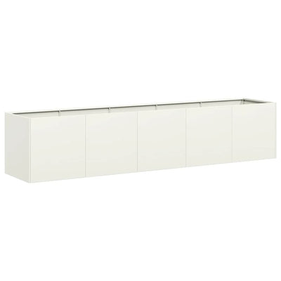 Vidaxl plantenbak 200x40x40 cm koudgewalst staal wit