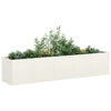 Vidaxl plantenbak 200x40x40 cm koudgewalst staal wit