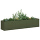 Vidaxl plantenbak 200x40x40 cm koudgewalst staal olijfgroen